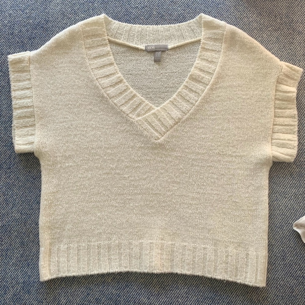 ASOS Cream Knit Top